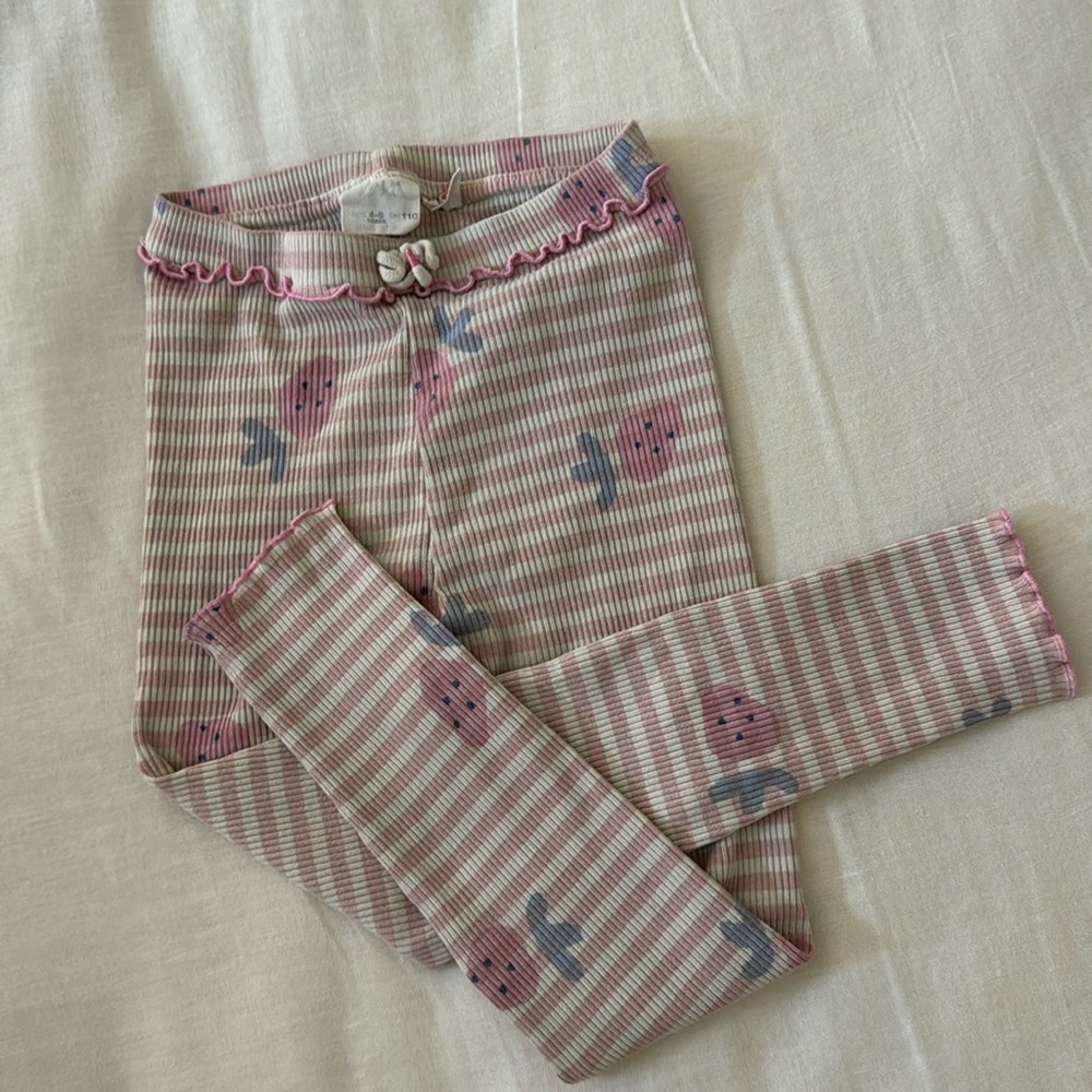 Zara girls ribbed leggings 4-5years